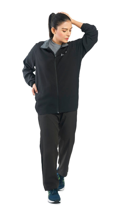 MICRO STRETCH TRACK SUIT (WOMEN’S) GREY/BLACK - Premium  from Combaxx - Just Rs.6500! Shop now at Combaxx