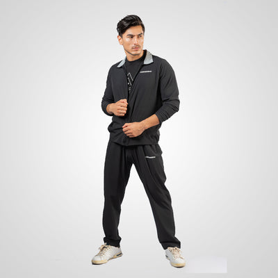 MICRO STRETCH TRACK SUIT (MEN’S) GREY/BLACK - Premium  from Combaxx - Just Rs.6000! Shop now at Combaxx