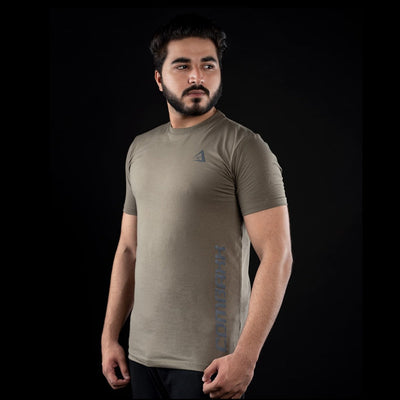 MEN’S COTTON TEE PRO OLIVE (SIDE LOGO) - Premium  from Combaxx - Just Rs.1499! Shop now at Combaxx