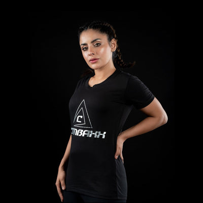 WOMEN’S COTTON TEE PRO BLACK - Premium  from Combaxx - Just Rs.1499! Shop now at Combaxx